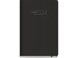 Ημερολόγιο ημερήσιο The Writing Fields All Times 320 17x24cm 2024 ημιεύκαμπτo εξώφυλλο από ματ δερματίνη μαύρο